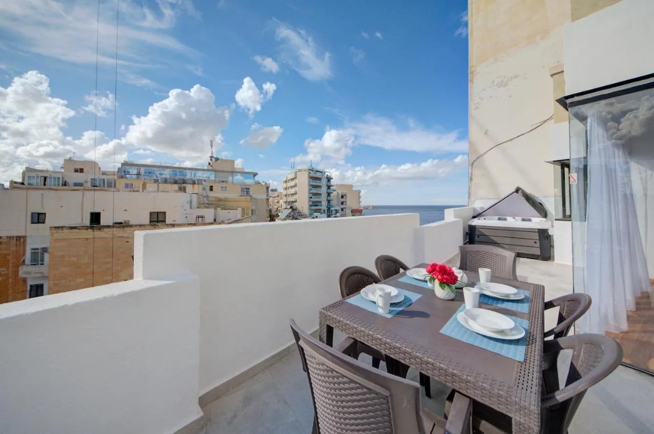 Fleur Court - Sliema 4 Bedroom Side Seaviews Apartments And Penthouse By Shortletsmalta مالطا